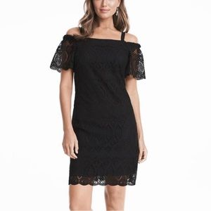 White House Black Market Black off the Shoulder Dress- Size 2